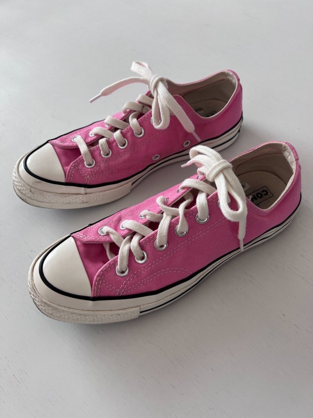 Converse Chuck 70 Low Pink Egret Black Sneakers - Women's 8.5 / Men's 6.5